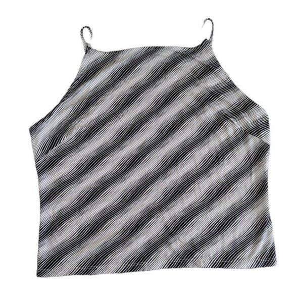 Everlane Black White Striped Tank Top Cami Viscose Elastane Small - Picture 3 of 6